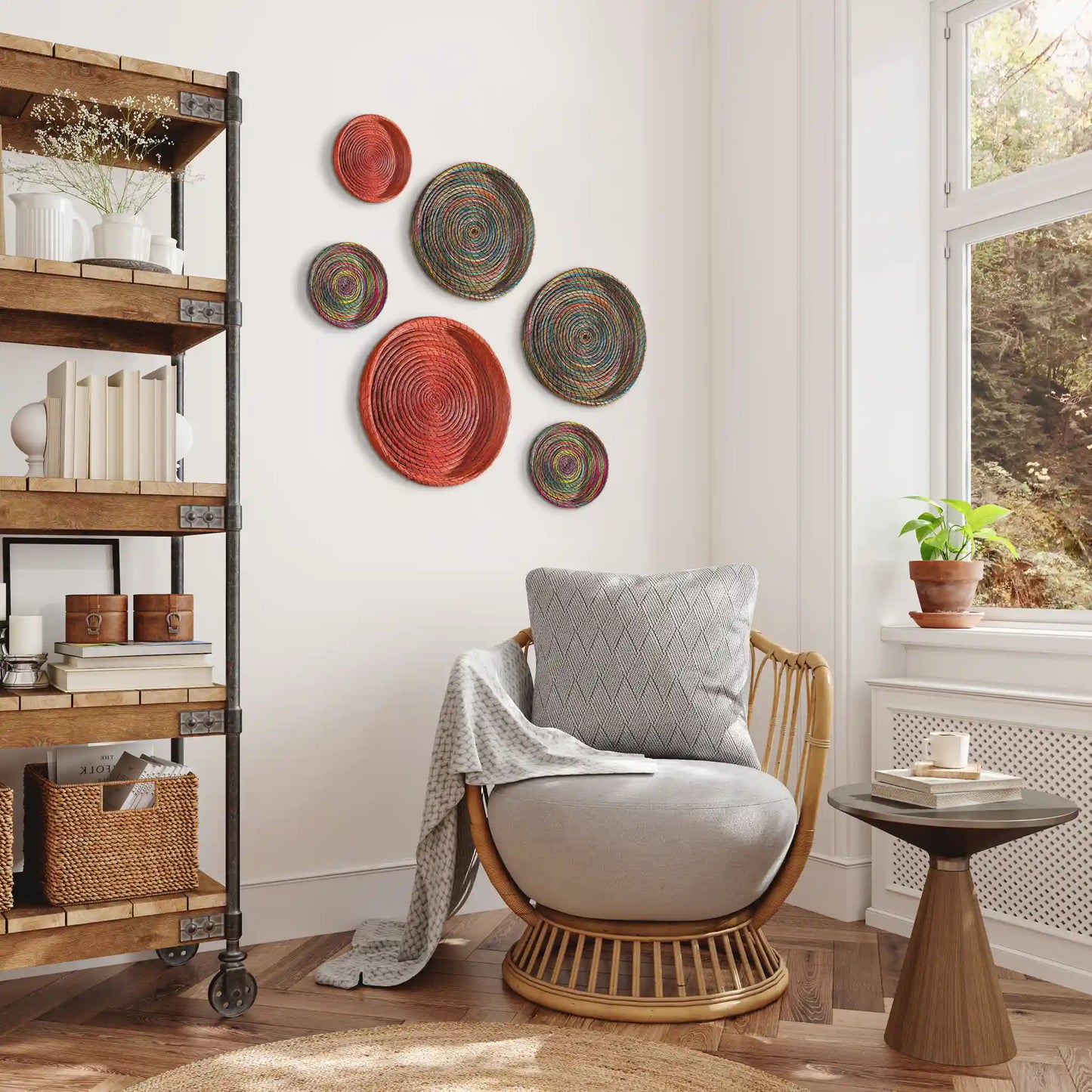 Pack 6 Disques muraux décoratifs en Halfa