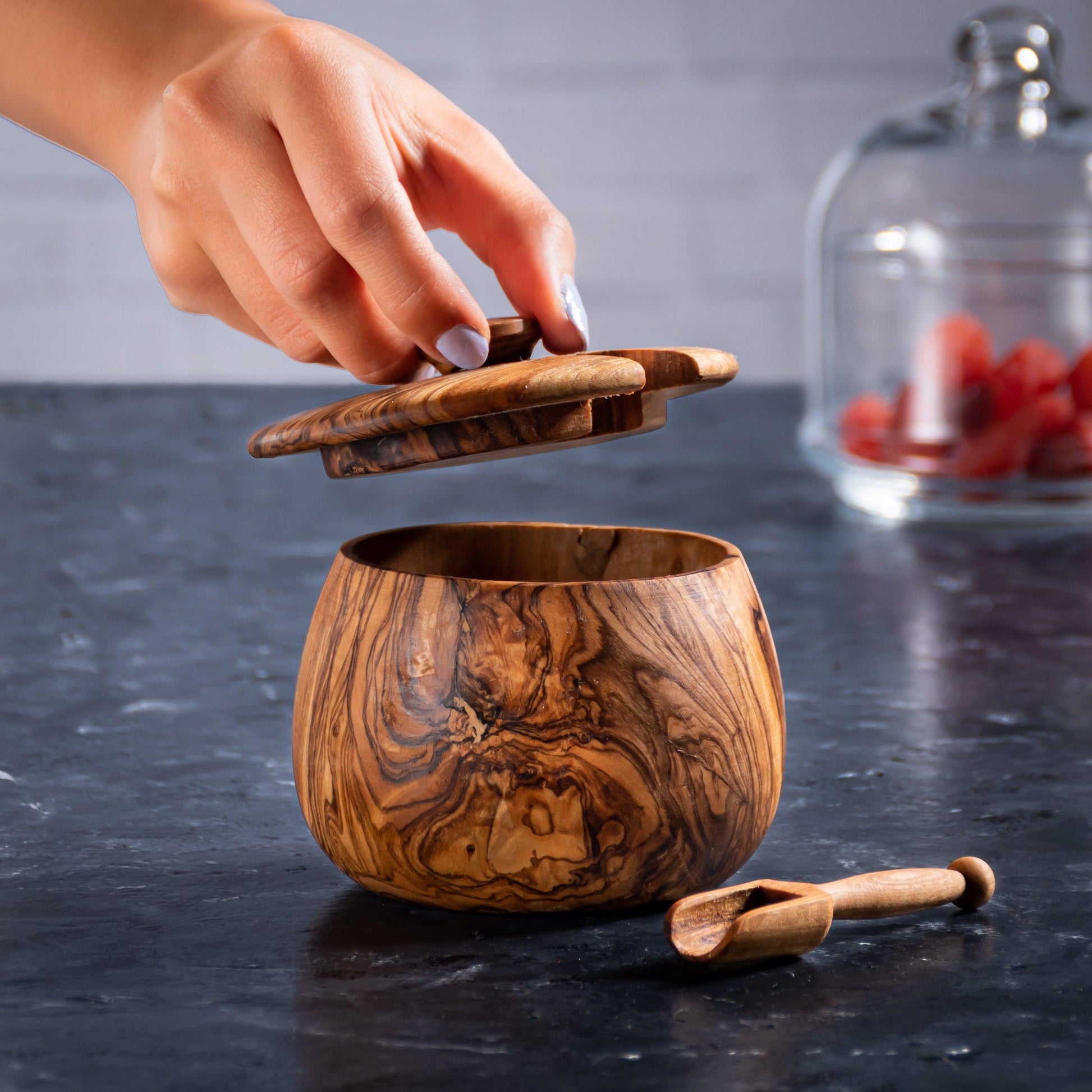 Spices Jar with Lid and Spoon - 10x8 CM - Darido