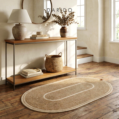 Tapis Ovalis - Tressé Main en Coton Naturel