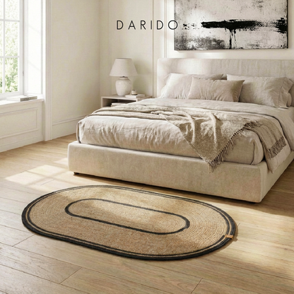 Tapis Ovalis - Tressé Main en Coton Naturel