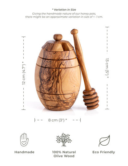 Honey Jar With Spoon -12x8 CM - Darido