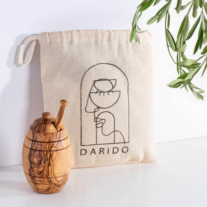 Honey Jar With Spoon -12x8 CM - Darido