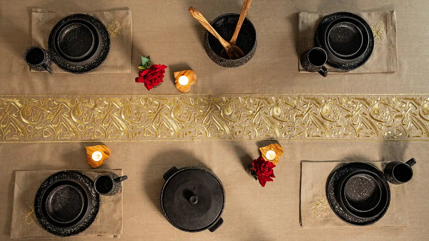 Nappe de table Calligraphie