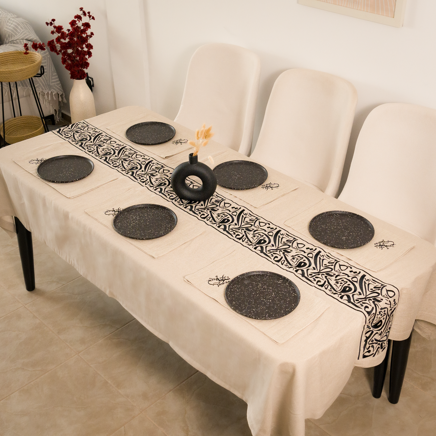 Nappe de table Calligraphie