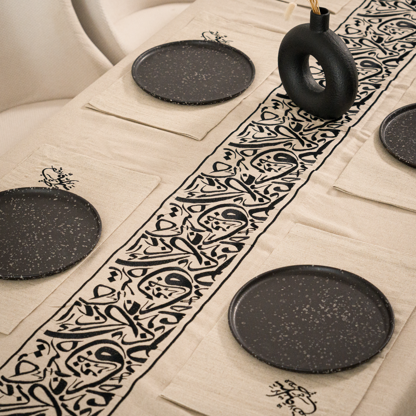 Nappe de table Calligraphie