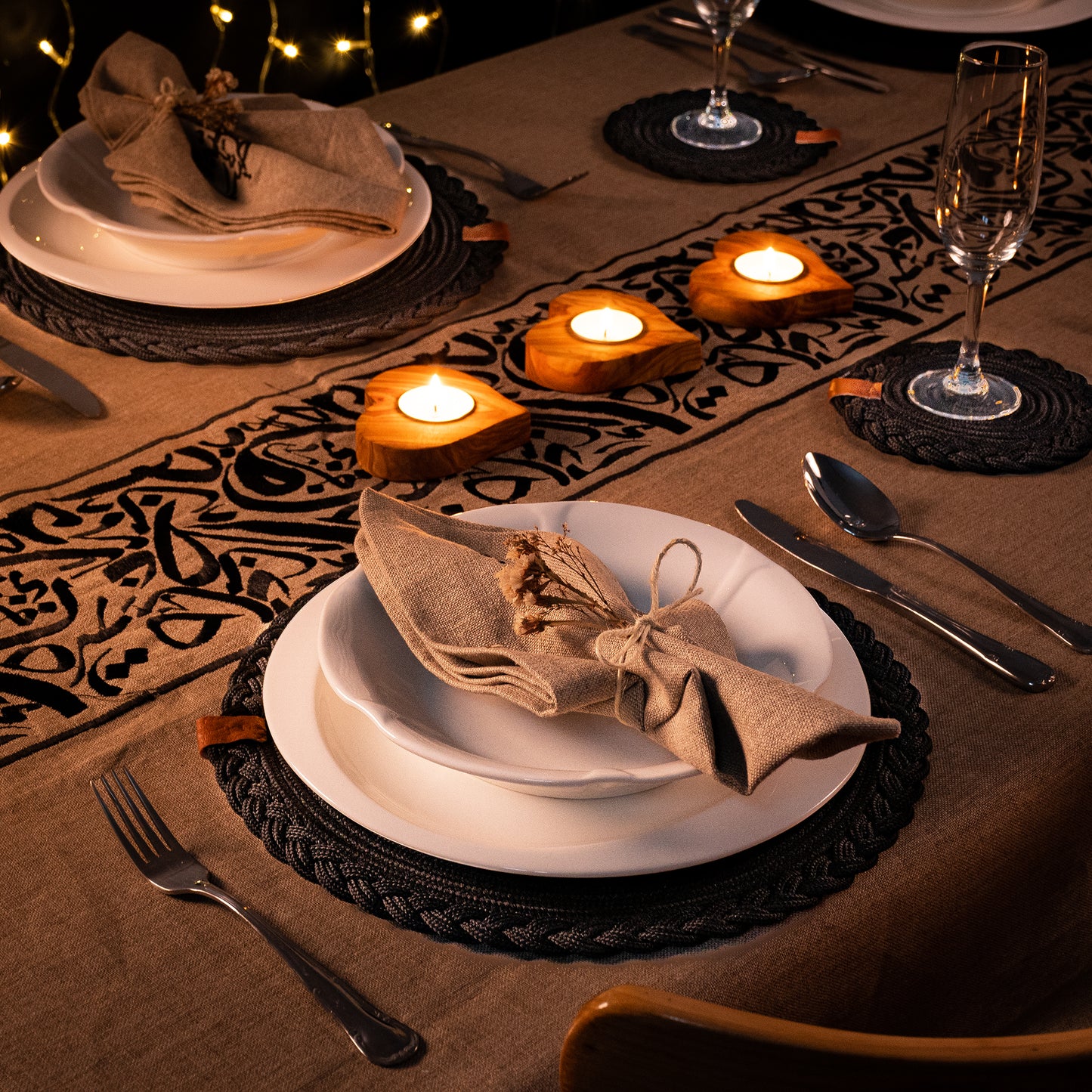 Nappe de table Calligraphie