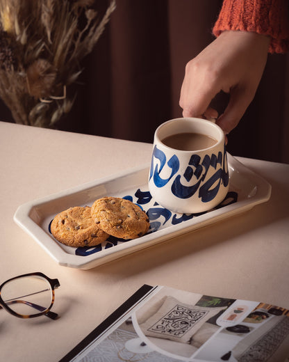 Tasse et Sous Tasse Calligraphie