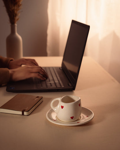 Tasse et Sous Tasse en Grés