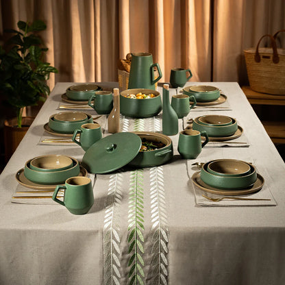 Service à Table en Grès Jade