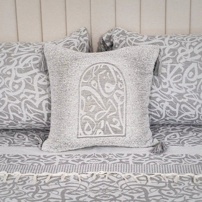 Housse de Coussin Calligraphie Double Face