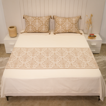 Chemin de lit Baroque + 2 Housses de coussin