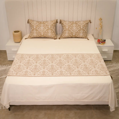 Chemin de lit Baroque + 2 Housses de coussin