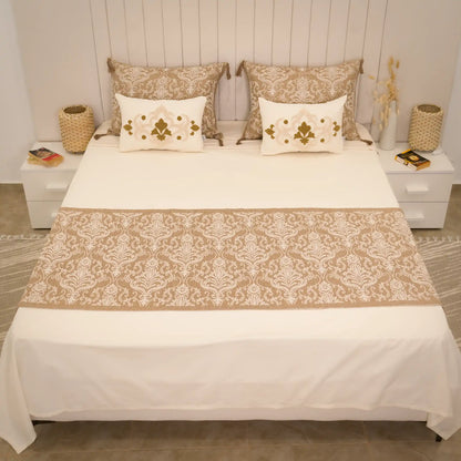 Chemin de lit Baroque + 2 Housses de coussin