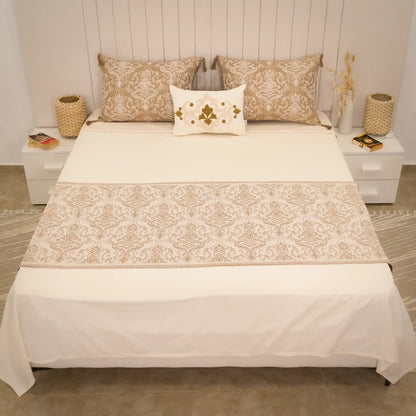 Chemin de lit Baroque + 2 Housses de coussin