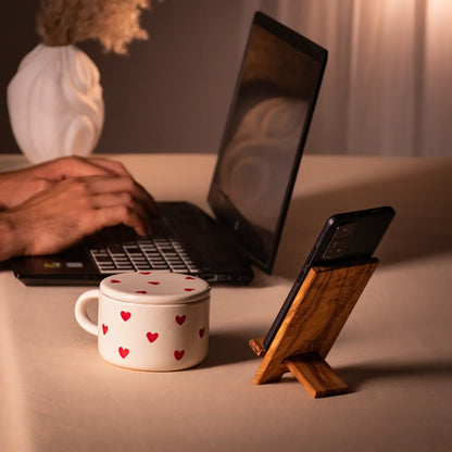 Support de Téléphone en Bois d’Olivier Ecostand