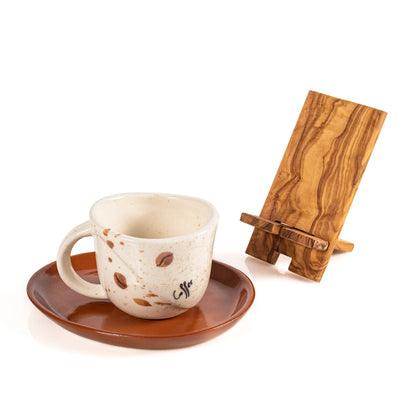 Support de Téléphone en Bois d’Olivier Ecostand