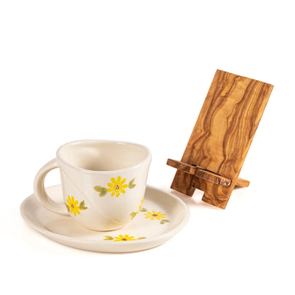 Support de Téléphone en Bois d’Olivier Ecostand