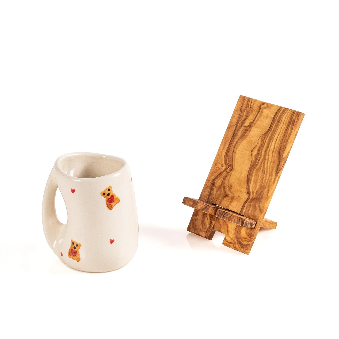 Support de Téléphone en Bois d’Olivier Ecostand