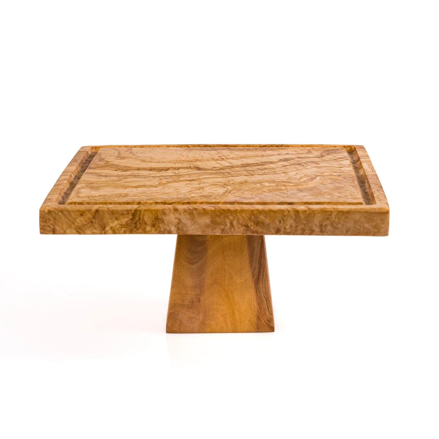 Présentoir Elva en Bois d’Olivier avec Couvercle Plexiglass