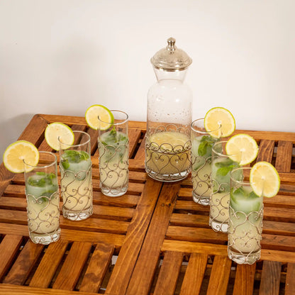 Service à Eau / Jus en Cuivre Bellara – Carafe + 6 Verres