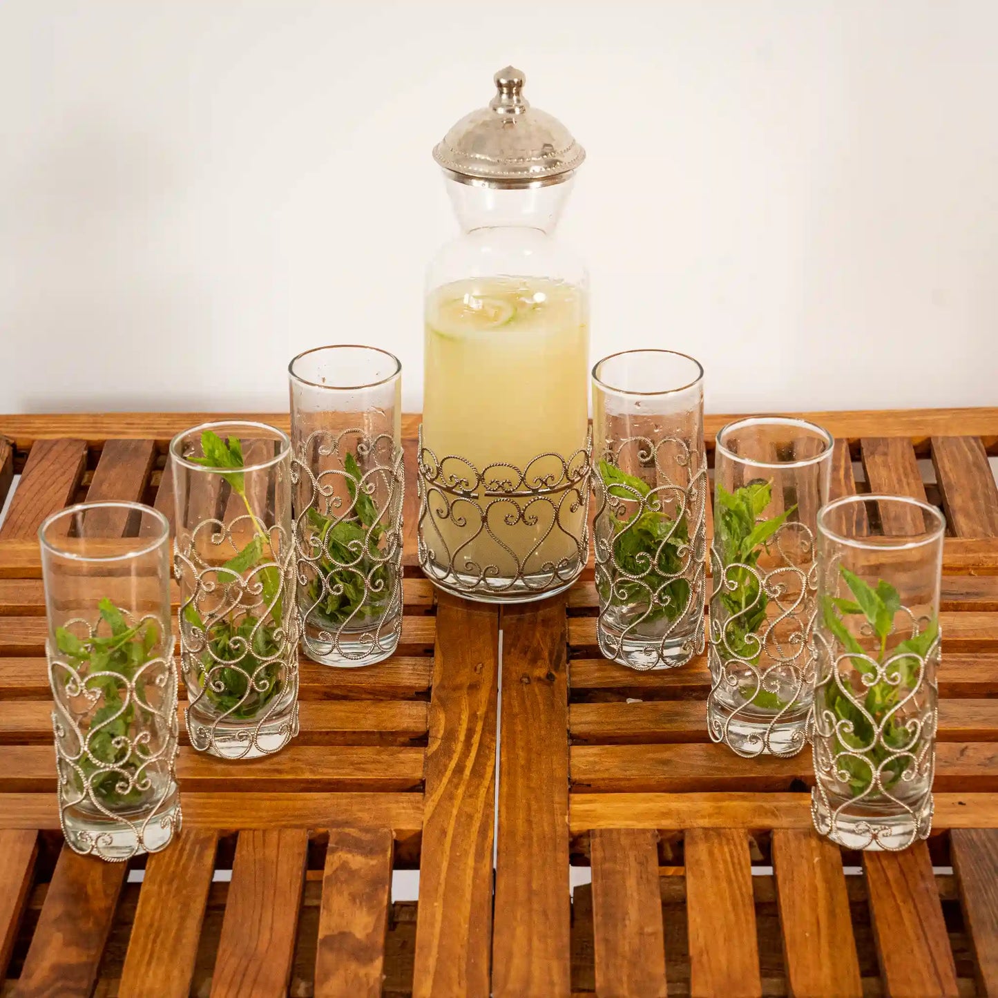 Service à Eau / Jus en Cuivre Bellara – Carafe + 6 Verres