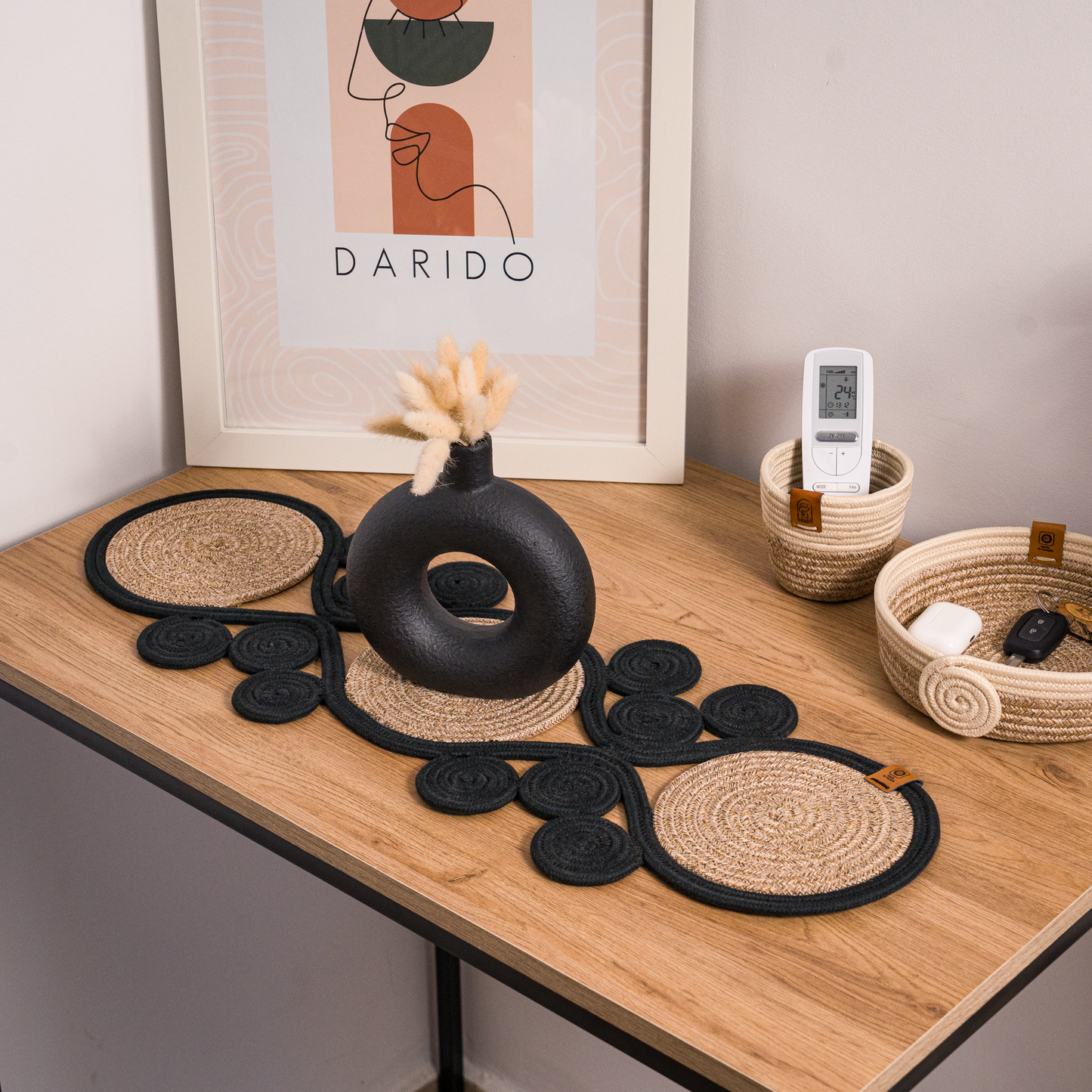 Ensemble décoratif en fils tressés Alias