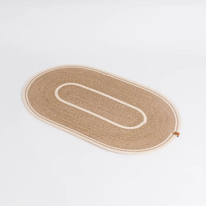 Tapis Ovalis - Tressé Main en Coton Naturel