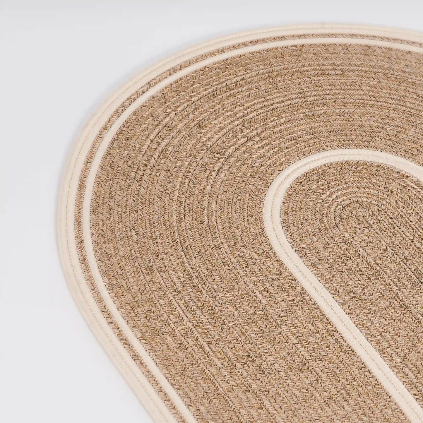 Tapis Ovalis - Tressé Main en Coton Naturel