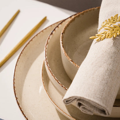 Le service à table AZUR  en grès artisanal