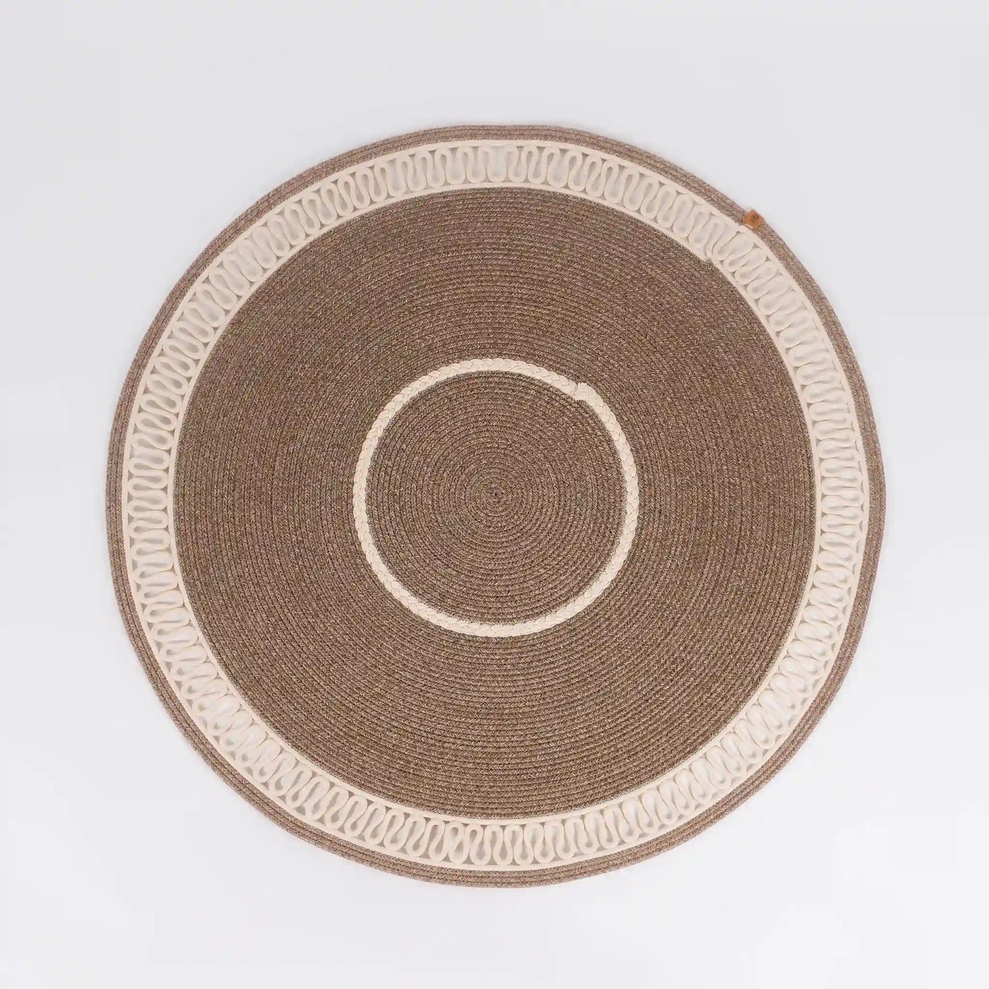 Tapis Rond en Fil Tressé artisanal
