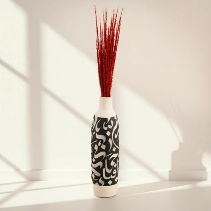 Vase décoratif en céramique calligraphie