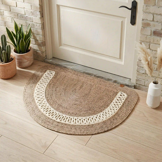 Tapis d’Entrée Artisanal  – Demi-Lune & Ovale