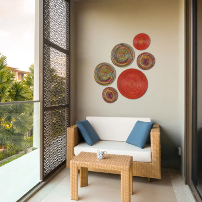 Pack 6 Disques muraux décoratifs en Halfa